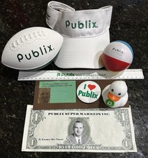 Publix Collectible Lot 4 - VTG Ruler Visor Football Duck Jenkins Bill - 8 Items picture