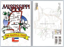 Continental Mississippi Magnolia State Map Postcard picture
