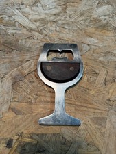 Vintage Stainless Steel and Wood Bottle Opener picture