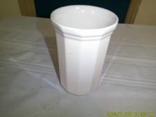 VINTAGE PFALZGRAFF KITCHEN UTENSIL HOLDER HEXAGON SHAPE WHITE PORCELAIN picture