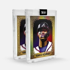 Topps Project 100 Card #6 Ronald Acuna Jr. by Malik Roberts Deluxe Edition #/100 picture