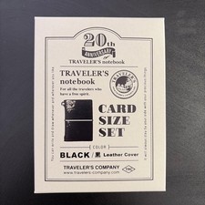 TRAVELER'S notebook 20th Anniversary Card Size Set Black Limited Japan New picture