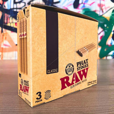 RAW Classic Phat Stogee 100mm Cone 30mm Wooden Spiral Tip 3 Per Pack 8ct Display picture