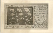 Tombstone coffins Billy Clanton McLaurey Bros c1940s RPPC Postcard bhn picture