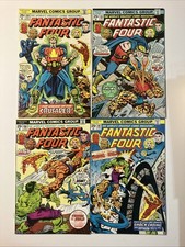 Lot Of 4 Fantastic Four #164 4.5 VG+ #165 4.5 VG+ #166 8.0 VF #167 8.0 VF 1975 picture