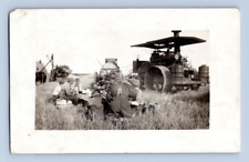 RPPC 1916. STEAM ENGINE. MANDAN, ND. POSTCARD L28 picture