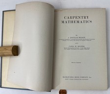1949 Carpentry Mathmatics Wilson & Rogers Illustrated Hard Cover picture