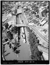 Photo:Lockport NY 1910s Erie Canal Electric Lift Locks Aerial View picture