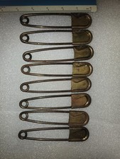 Vintage Large 5 Inch Brass Safety Pin picture