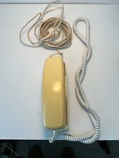 VINTAGE RADIO SHACK WALL MOUNTED PUSH DIAL PHONE RETRO WITH CHORDS BEIGE picture