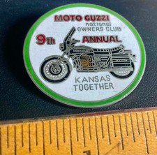 Vintage Moto Guzzi National Owners Club 9th Annual Kansas Together Pin Enamel picture