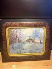 Antique A.P.C Bonte Cincinnati 1870’s Frame & Signed 1941 Pastel Art  14 X 12 picture