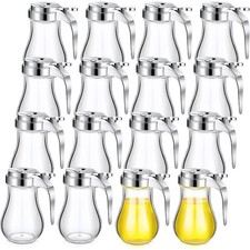 16 Pack Syrup Dispensers Glass Bottle Pancake Syrup Container Jar Pot picture