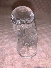 ATLANTIS CRYSTAL OWL FIGURINE / PAPERWEIGHT - 4” TALL picture