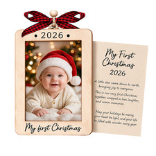 My First Christmas Picture Frame, Baby's First Christmas Ornament 2026 picture