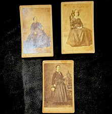 Sepia CDV Lot Of 3 Victorian Women Portraits Carte de Viste, mid 1800’s 1 w/tax picture