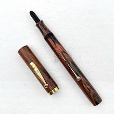 VTG Waterman 56 Lever Fountain Pen Red Ripple Rubber (No Nib) AS IS picture