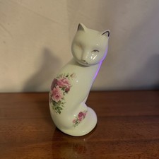 Vintage Formalities Victorian Rose Cat By Baum Brothers Ceramic Pink Floral picture