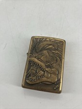 1995 Solid Brass CROCODILE Zippo Lighter Barrett Smythe Rare Ships Fast picture