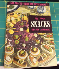 500 Tasty Snacks for Entertaining Culinary Arts Institute Cookbook 1952 booklet picture