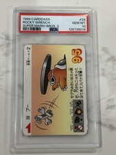 1989 Carddass Rocky Wrench Super Mario Psa 10 #29 picture