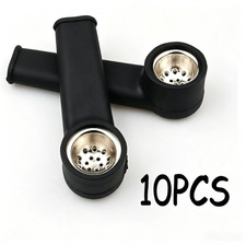 10PCS Portable Silicone Pipe Stainless Bowl With Lid Easy Clean Hand Pipe picture