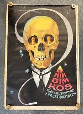 1923 Circus Halloween Poster Memento Mori Death Human Skull Magic Fortune Teller picture