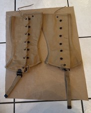 ORIGINAL WWI US ARMY INFANTRY 1943 COMBAT FIELD LEGGINGS- SIZE 4 picture