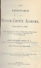 1885 history butler county Alabama @ John Little w/ VERY, VERY RARE FOLDING MAP picture