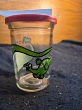 Vintage 1988 Welch’s Jelly Jar Dinosaur Brontosaurus Cartoon Cleaned picture
