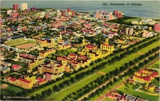 ILLINOIS Aerial View University of Chicago IL Vintage Postcard picture