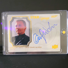 Upper Deck James Bond Villains & Henchmen Star Signings SS-CZ Waltz Auto picture