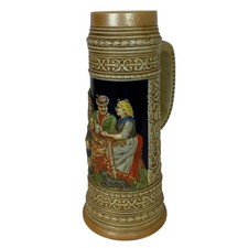 Ceramarte Senior Grande Ceramic Beer Stein CS6 Bavarian Scene Vtg 1977 Brazil picture