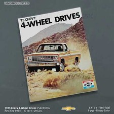 UNCIRCULATED 1975 Chevrolet 4-WHEEL DRIVE TRUCKS 6-pg Brochure #3036 Rev: 9/74 picture