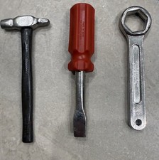 Vintage GM Promotional Metal Ball Peen Hammer Screwdriver Wrench 4” 1995 Fun Ris picture