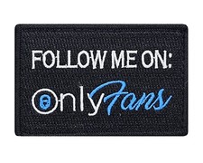 Follow Me On Only Fans Hook & Loop Morale Tags Tactical Patch picture
