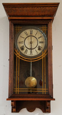 Antique Sessions Small Store Regulator Wall Clock 8-Day Time/Strike, Key-wind picture