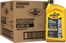 Pennzoil Ultra Platinum Full Synthetic 0W-40 Motor Oil, 1 Quart (6 Pack) picture
