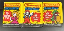 3 Packs 1989 Topps Nintendo Game Trading Card Sealed Pack Princess Zelda Mario picture