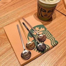 Starbucks Limited Edition Coffee Spoon Stainless Steel Siren Logo Tableware Gift picture