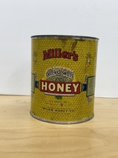 Vintage Miller’s Honey Tin Can Queen O Sweets Salt Lake City Utah picture