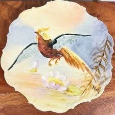 Antique LDB Co Limoges France Hand Painted Pheasant Plate Signed Rene Flambeau picture