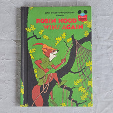 Walt Disney Productions Robin Hood Wins Again / Hardcover Book picture