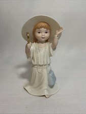 Vintage Just Like Mommy Figurine 1997 Barefoot Blessings 6” Gold Porcelain picture