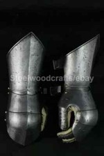 Medieval Hammered Steel HMB Knight Mitten Gauntlets Armor Warrior Gloves picture