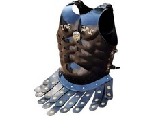 Functional Medieval Warrior Roman Muscle Armor with Apron Belt - 18 AWG Steel picture