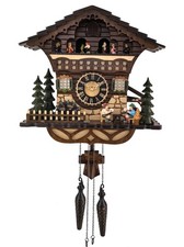 Handcrafted Black Forest Cuckoo Clock Beer Drinkers Quartz German Design Musical picture