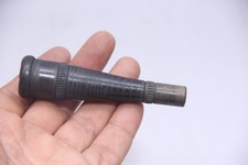 Vintage Indian Handcrafted Black Billiard Metallic Clay Pipe picture