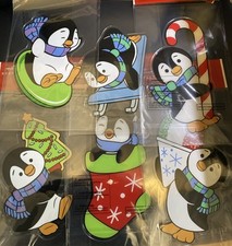 Hallmark 2024 Playful Penguins Window Clings Lot of 6 Petite Penguins RARE picture