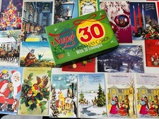 Gorgeous boxed set of 27 genuine VINTAGE RETRO 1970’s CHRISTMAS CARDS - AMAZING picture